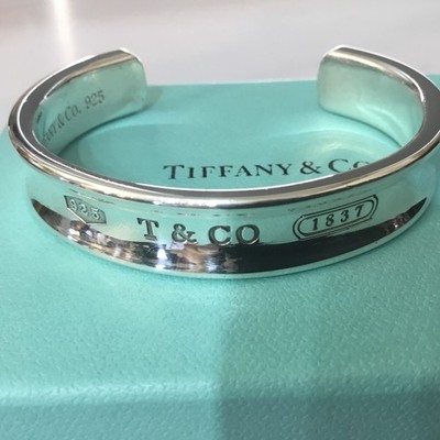 Tiffany & Co 1837 Concave Wide Open Cuff Small Armreif 925 Sterling Silber