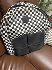 Black/White Checkered Unisex Kids Backpack Zip Outer Pockets Adjustable Strap — photo 4