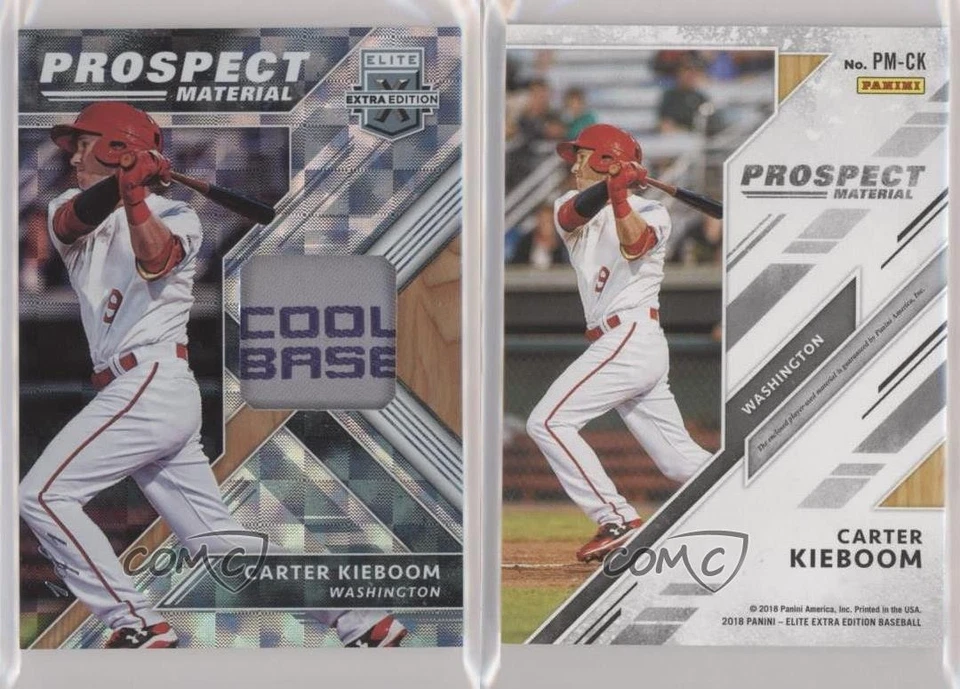 2018 Elite Extra Edition Prospect Materials Holo Silver 1/1 Carter Kieboom hg6 - Image 3 of 3