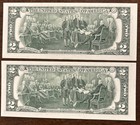 2003-A $2 DOLLAR BILLS CONSECUTIVE LOT OF 2 UNCIRCULATED MINT CONDITION. item 16 — photo 2