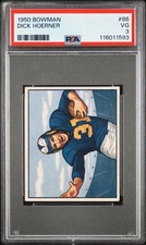 1950 Bowman Dick Hoerner #86 PSA 3 Rookie Los Angeles Rams RC Great Eye Appeal