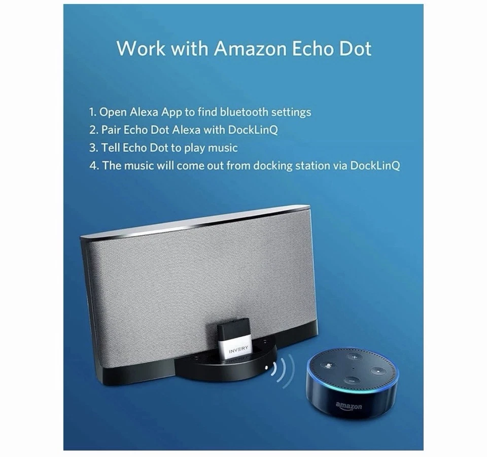 Docklinq Pro 30 Pin Bluetooth 5.0 Adapter Receiver for Bose Sounddock and Other - Image 4 of 4