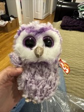 TY Beanie Boos - MOONLIGHT the Purple Owl (Glitter Eyes) (6 inch) - (200) 