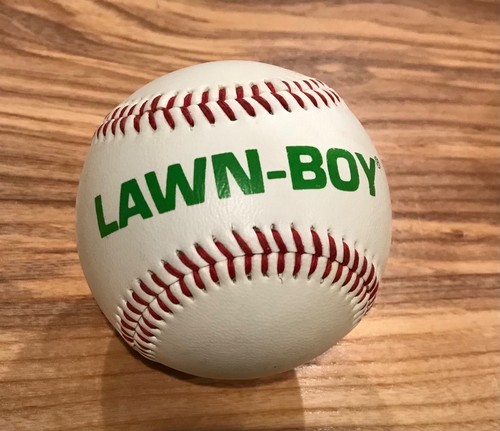 Lawn Boy Lawn Mowing Equipment Baseball Ball Promo Logo Advertising WoW!