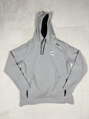 UNRL Hoodie Mens Size XL Textured Knit Pullover Hoodie Gray Zipper Pockets Logo