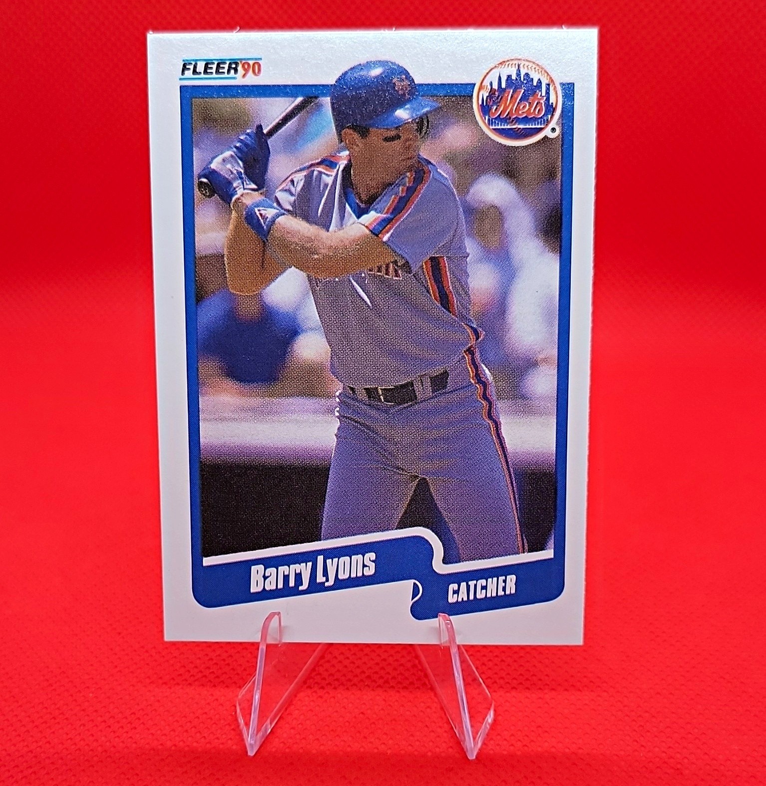 Fleer 1990 Fleer Barry Lyons New York Mets #209 Baseball Card Base