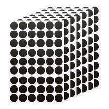 7 PCS Self-Adhesive Screw Hole Sticker 0.83in Black Screw Hole Cover