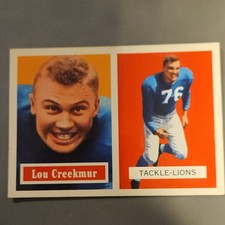 Topps Football Archives Ultimate 1957 Lou Creekmur #20 Detroit Lions NFL Card