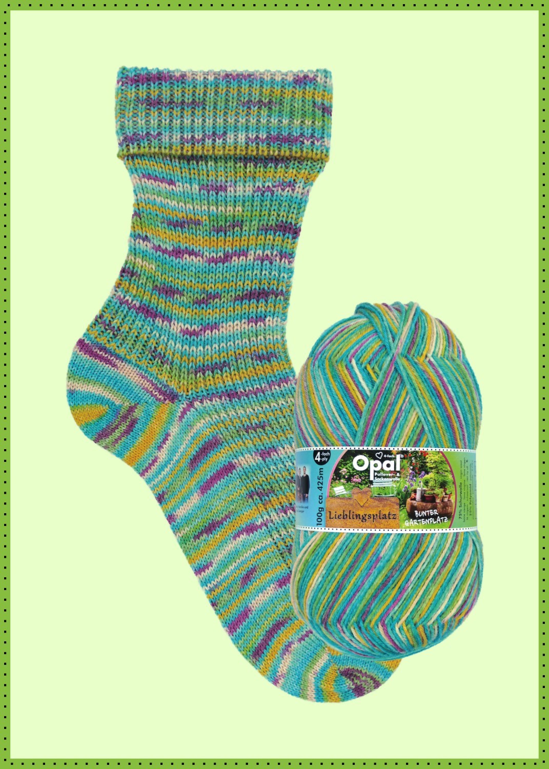 OPAL 11464 Lieblingsplatz  ~ 4 Ply Sock yarn / wool x 100g