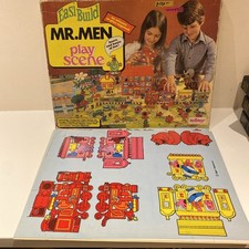 Easi Build Mr. Men Play Scene Toy Village 1980s - Unused - rare find