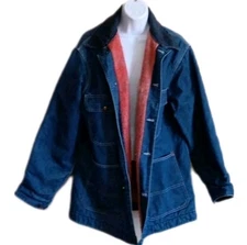 Big Mac JCPenney Blanket Lined Chore Coat, Vintage Denim Farm Barn Jacket