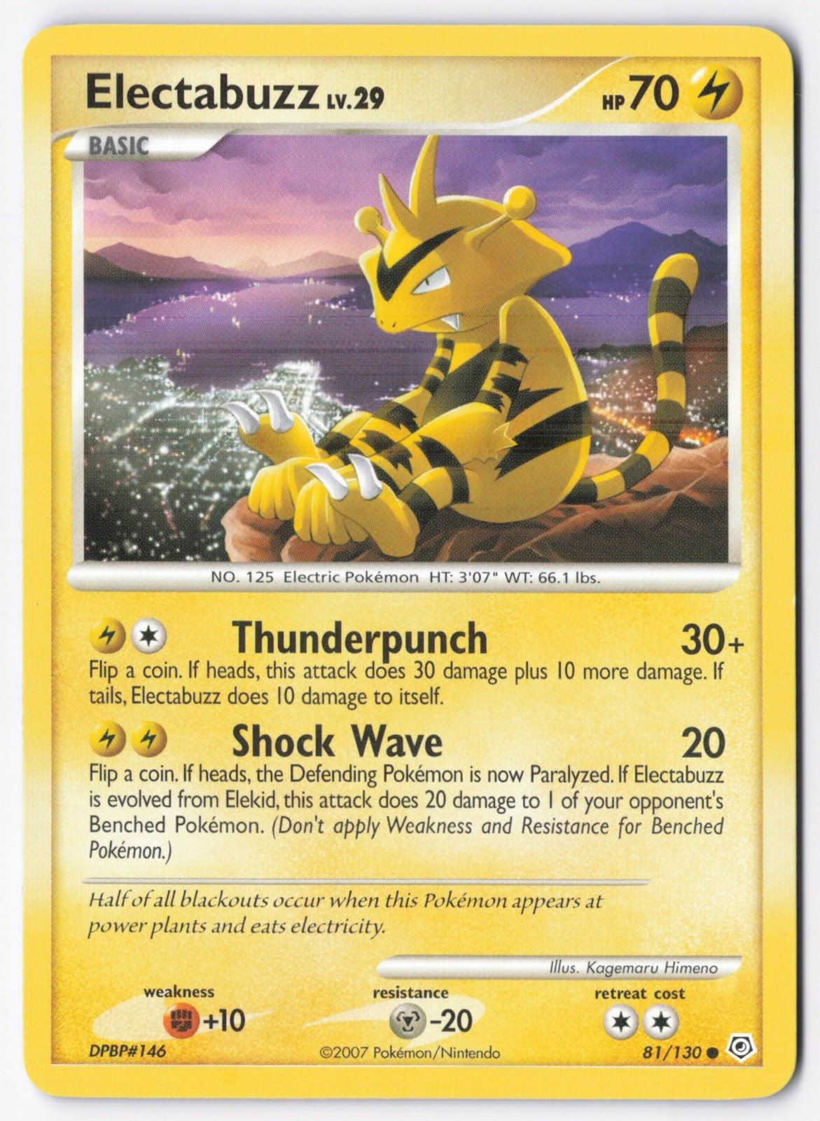 Electabuzz Common Diamond and Pearl 81/130 LP