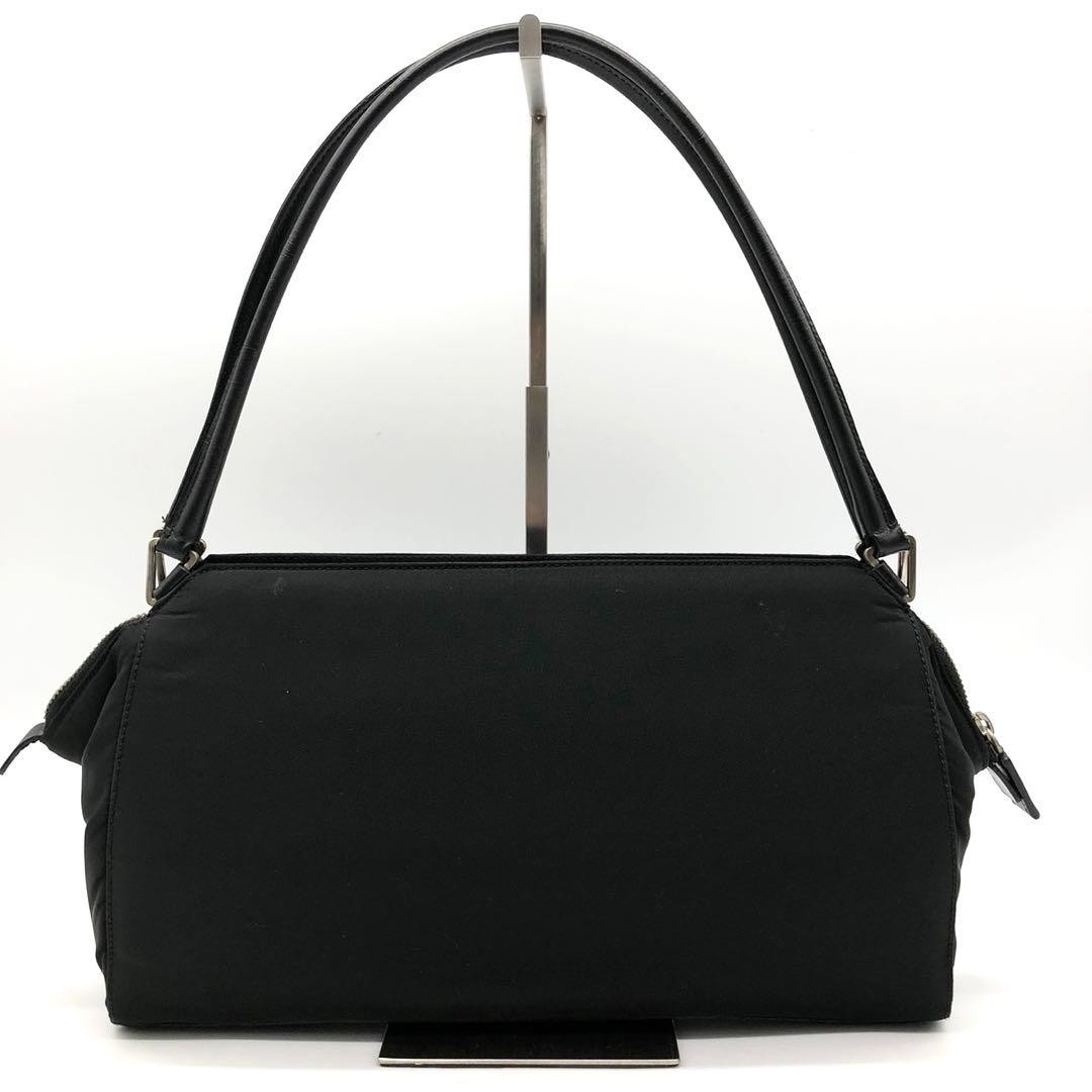 PRADA Handbag Triangle Logo Nylon Leather Black Authentic thumbnail 15