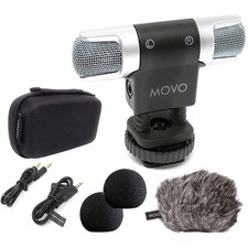 Movo Photo VXR3000 Omnidirectional Compact Stereo Video Microphone for Smartphon