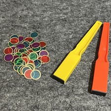 Vtg Magnetic Bingo Wand  Chip Markers Use on paper, sheets, cards Multicolored