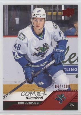 2022-23 Upper Deck AHL Exclusives 47/100 Danila Klimovich #46 8x7