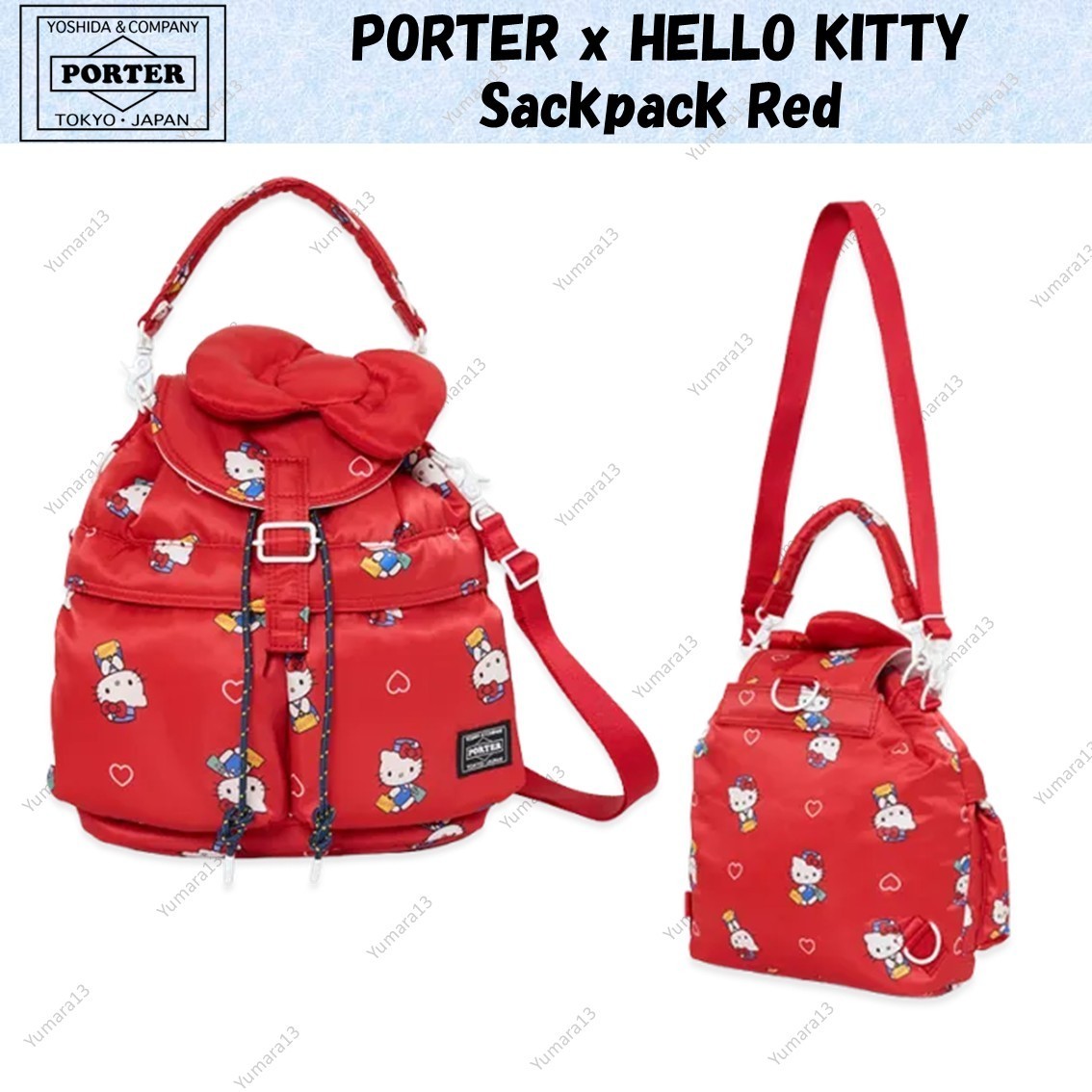 バッグ PORTER / HELLO KITTY x PORTER SACKPACK PORTER x HELLO KITTY Sackpack Red | eBay