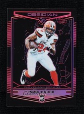 2018 Panini Obsidian Electric Etch Purple 44/75 Nick Chubb #108 0xu5