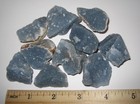 10 SMALL NATURAL ROUGH 0.9"-1.5" ANGELITE BLUE ANHYDRITE STONES PERU 219g *3 (GG — photo 1
