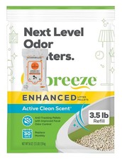Tidy Cats Breeze Enhanced Cat Litter Pellets - Active Clean Scent, Refill 3.5