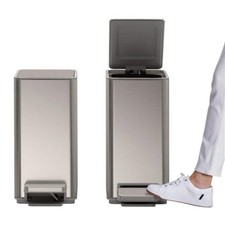 Kohler 2-Pack 6L Stainless Steel Step Trash Bin Stainless Steel