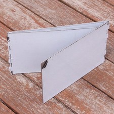 Camping Kochhilfe faltbar und tragbar Edelstahl Windschutz – Bild 8
