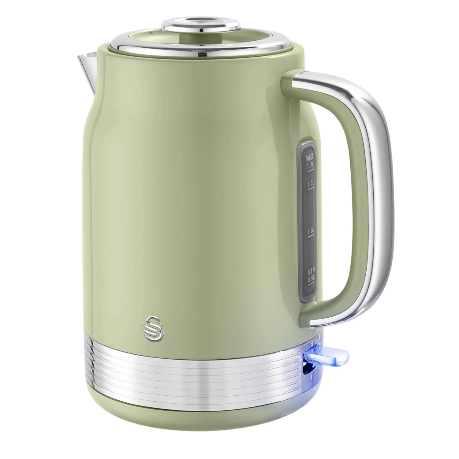 Swan Retro Cordless Electric Kettle 1.7L Green Fast Boil 360 Base Boil Dry Safe