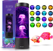 Jellyfish Lamp Upgraded Motor 2025 ,16 Color Changing Mood Lamps, 4 Modes Aquar