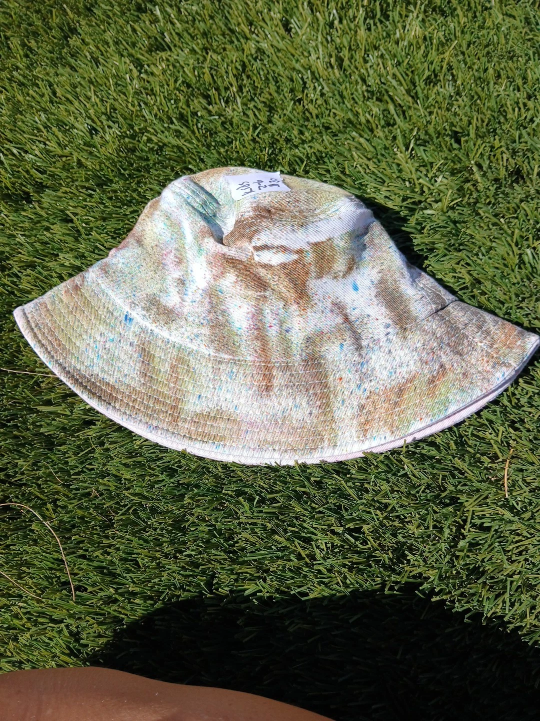 Tie Dye Unisex Bucket Hat Sun Hat Ages 2-6 Cotton, Handmade, 19 Inch NEW