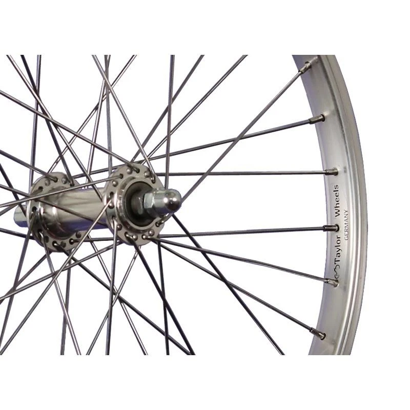 Laufrad 20 Zoll Vorderrad Fahrrad Aluminiumfelge Anhänger Kinderrad vorne silber - Bild 2 von 4