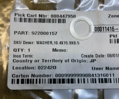 #ad #ad NEW OEM Kawasaki Washer 10.4x15.9x0.5 QTY 2 92200 0157 $19.99