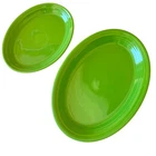 Fiestaware Shamrock Green oval serving platter set of 2 13.5" Discontinued 9.5"