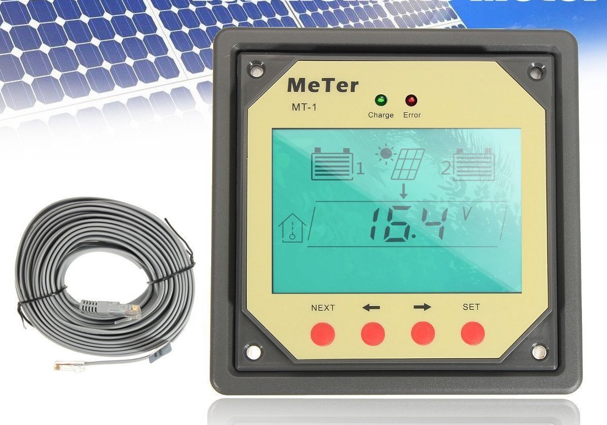 MT1 DUAL BATTERY SOLAR REGULATOR EpSolar MT-1 LCD DISPLAY MOTORHOME CAMPER T4 5