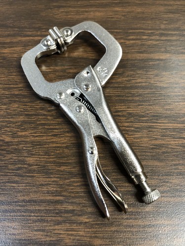 Mac Tools 4” C-Clamp Locking Pliers With Swivel Pads MLP4CCSP - Picture 10 of 12