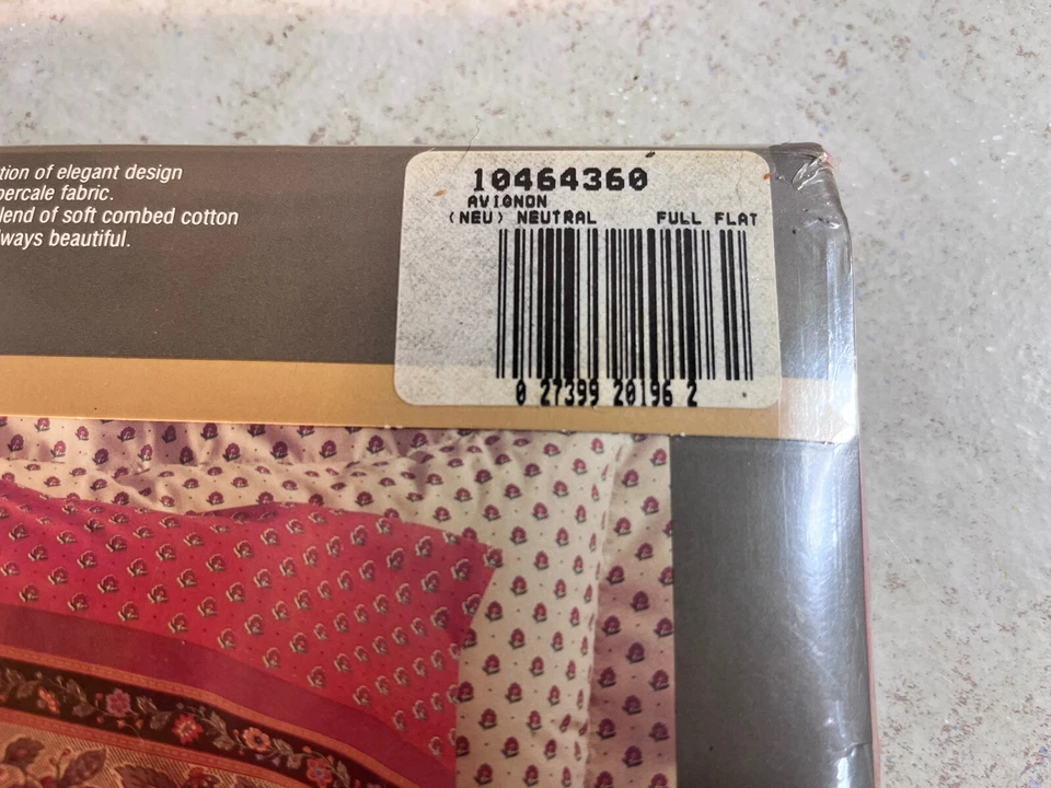 NEW Vintage Martex Avignon FULL Size Sheet Flat Floral Paisley Sealed - Image 3 of 3