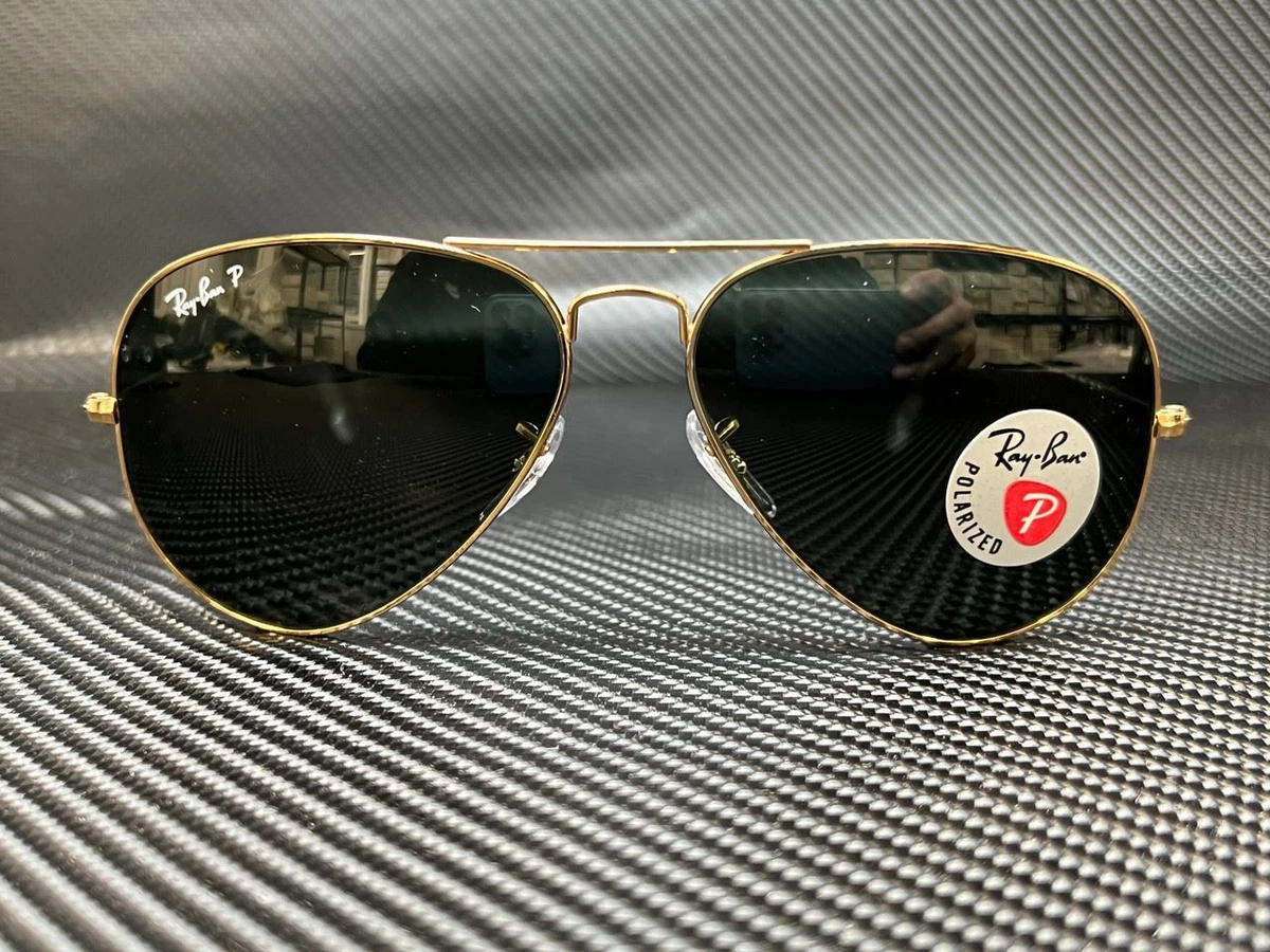 RAY BAN RB3025 001 58 Gold Aviator 55 mm Unisex Sunglasses 805289114550 | eBay