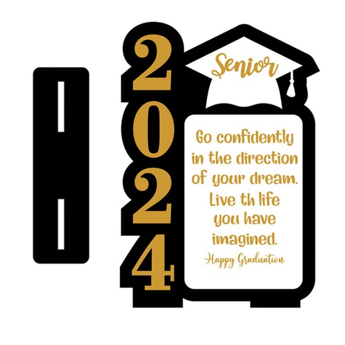 2024 Graduation Wood Sign Graduation Gifts Table Wood Decor 2024 Graduation Gift - Picture 3 of 14