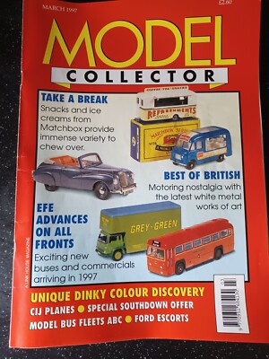 Model Collector March 1997 Dinky Colour Discovery Model Bus Fleets Ford Escorts
