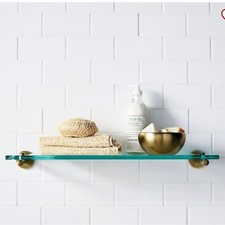 Pottery Barn Linden Handcrafted Single Tier Shelf NEW