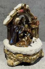 Musical Nativity Scene Plays Silent Night