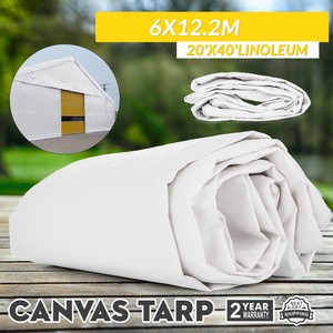 20-039-x40-039-Canvas-Tarp-6X12-2M-White-Linoleum-Tarpaulin-Commercial-Poly-Durable