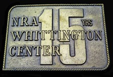 NRA Whittington Center National Rifle Association Patriotic Vintage Belt Buckle