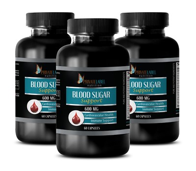 Blood Sugar Support - Sugar Metabolism - Healthy Heart Formula - 3 Bottles