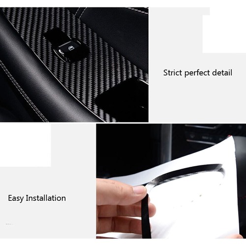 3D Carbon Fiber Sticker For BMW E60 04-10 Interior Center Console Molding Decals - Picture 10 of 13