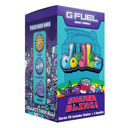 G Fuel Doodlez Starter Kit, Shaker Cup & 7 Sachets, UK, GFUEL Energy eBay