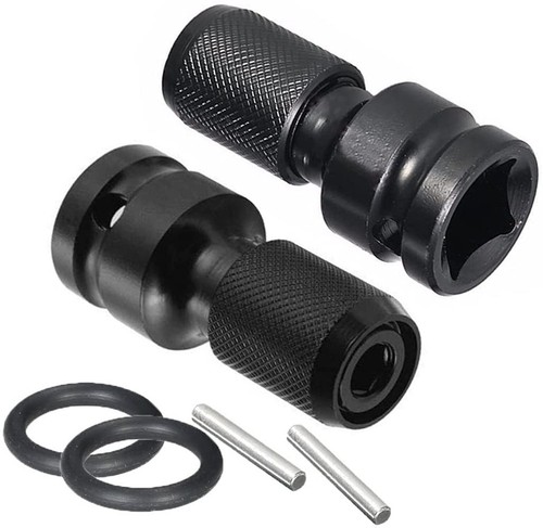2PCS 1/2 inch Square Drive to 1/4 inch Hex Female Socket Adapter Converter Ch...