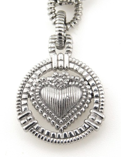 Judith Ripka 925 Sterling Silver Cubic Zirconia Athena Heart Charm Bracelet - Picture 2 of 7