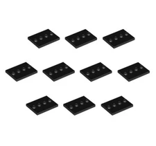 NEW LEGO Black Minifigure Stand Pieces Tiles - Quantity of 10 - Lego Part 88646