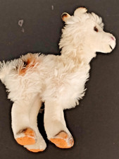 RARE VINTAGE GERMAN STEIFF MOHAIR LLAMA 7" tall - no tags