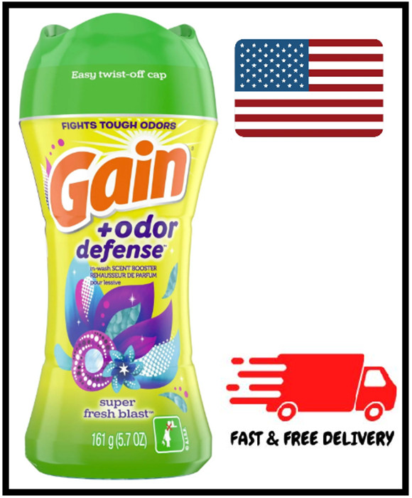 Gain + Odor Defense In-Wash Scent Booster, Super Fresh Blast Scent, 5.7 oz